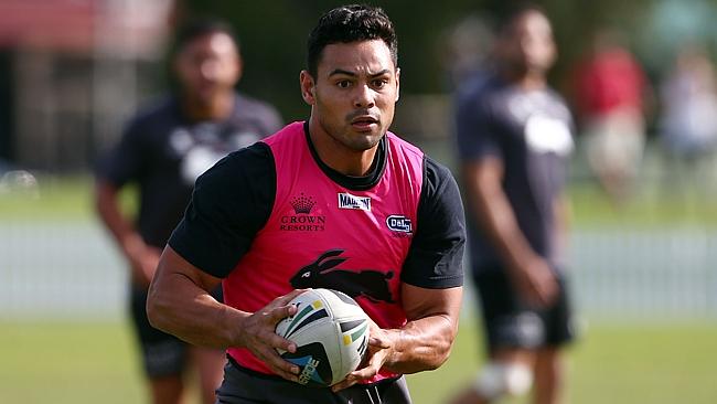 Ben Te'o in action at South Sydney training.