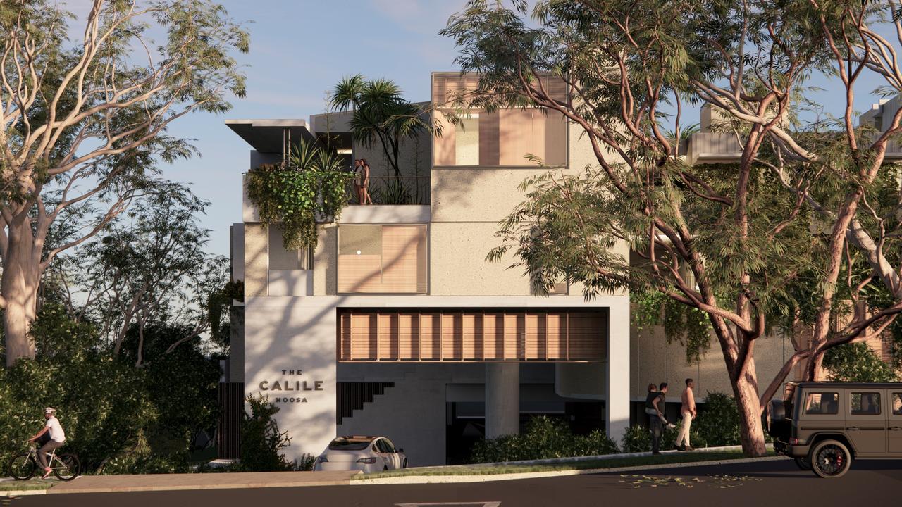 A digital render of The Calile Hotel planned for Noosa.