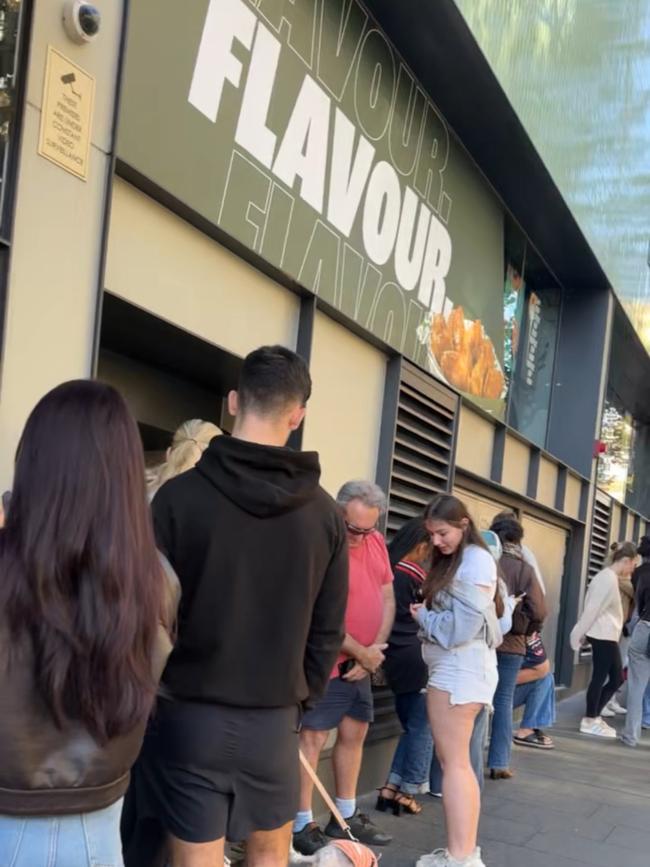 Wild Sydney crowd at 9am as US chain opens. Picture: Supplied