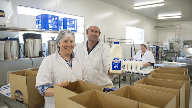 Sally and Paul in their on-farm processing facility. Picture: Zoe Phillips