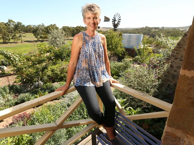 Sunday Mail columnist and Gardening Australia presenter Sophie Thomson in her garden at Mount Barker Springs. Picture: Tait Schmaal.