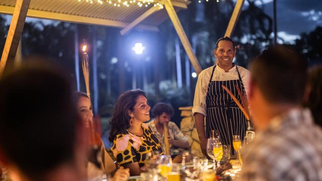 Chef Ben Tyler at Kakadu Moon Feast, Cooinda Lodge.