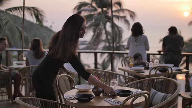 Sarah Todd at Antares, her restaurant in Goa, India