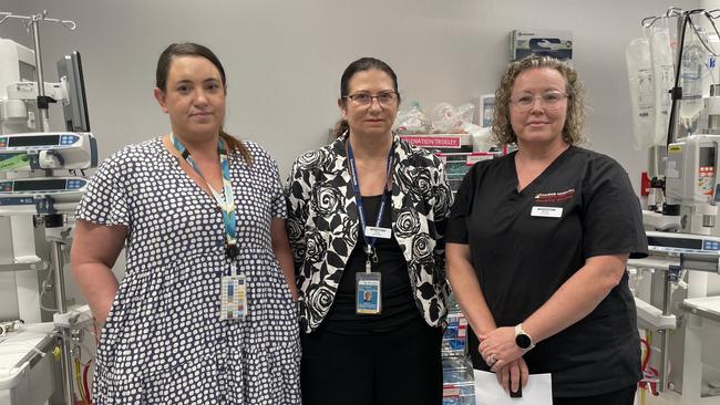 Director of Nursing Erin Howell, Acting sector director of CHHHS Susan Henderson, and Acting director for ED Nora McCullagh ahead of the newly refurbished emergency department opening on August 28. Picture: Kristina Puljak