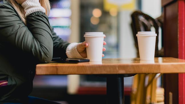 Two women are sitting in a cafe after school drop off. What happened next had Deirdre Macken raging. Picture: istock