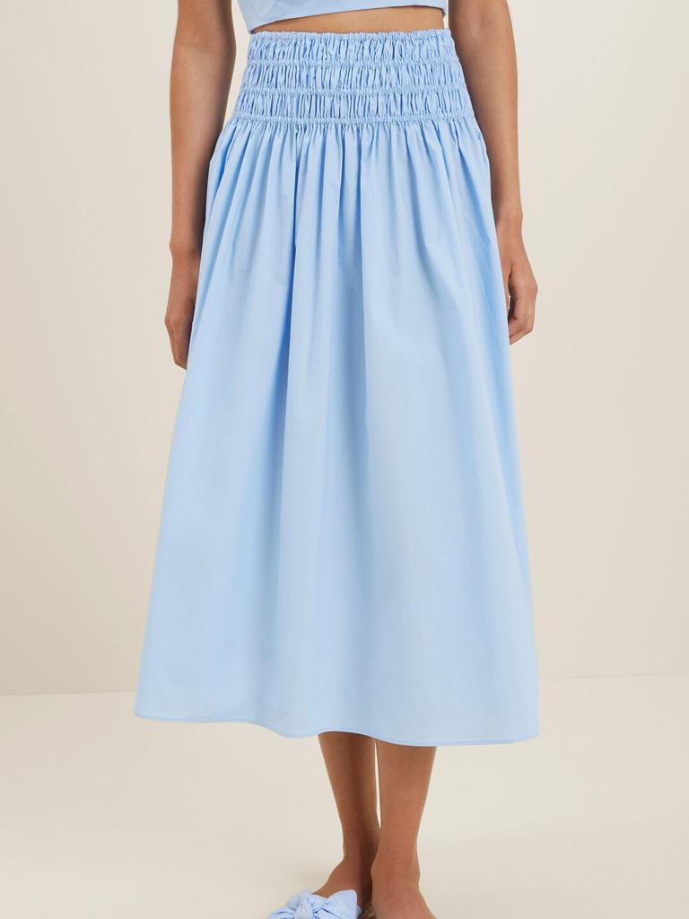 Seed Heritage Shirred Midi Skirt