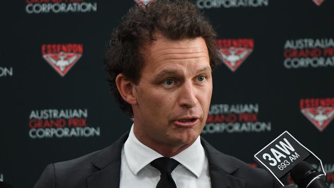 Essendon Football Club CEO Xavier Campbell has been reappointed for two years.