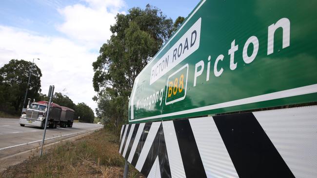 Picton Road at Wilton. Picture: AAP Image / Robert Pozo