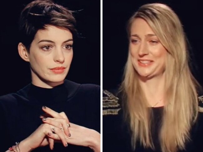 A journalist has shared an awkward encounter she had with Anne Hathaway. Picture: TikTok