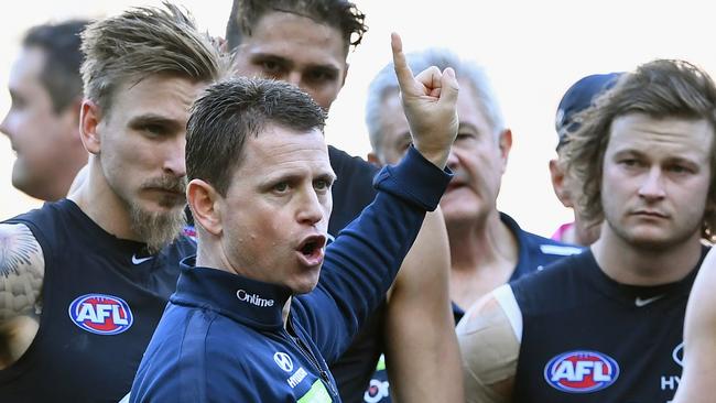 Brendon Bolton got Carlton off to a flying start in his first year at the Blues. Picture: Getty Images