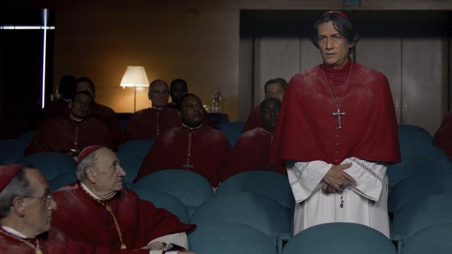 Carlos Diehz as the mysterious Cardinal Benitez. Picture: Focus Features via AP