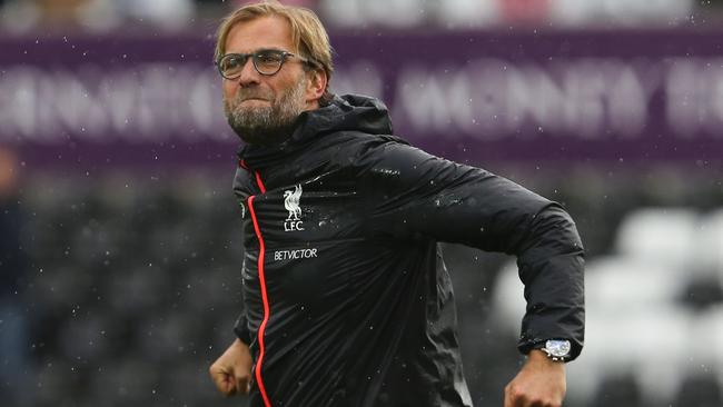 Liverpool's German manager Jurgen Klopp celebrates.