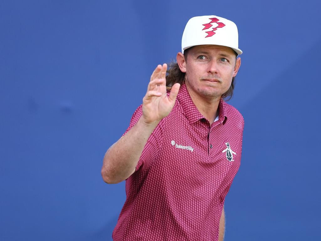 Runner-up Cam Smith acknowledges the gallery during the final round of the Australian PGA Championship. Picture: Chris Hyde/Getty Images