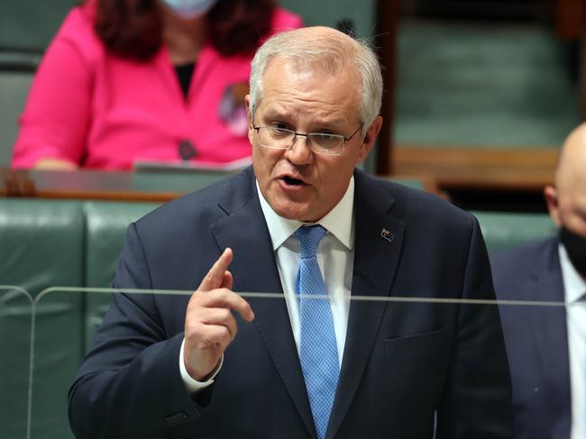 Prime Minister Scott Morrison has shifted his position on net zero over the past 18 months. Picture: Gary Ramage / NCA NewsWire