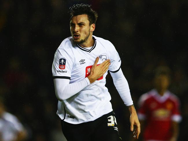 George Thorne equalised for Derby County.