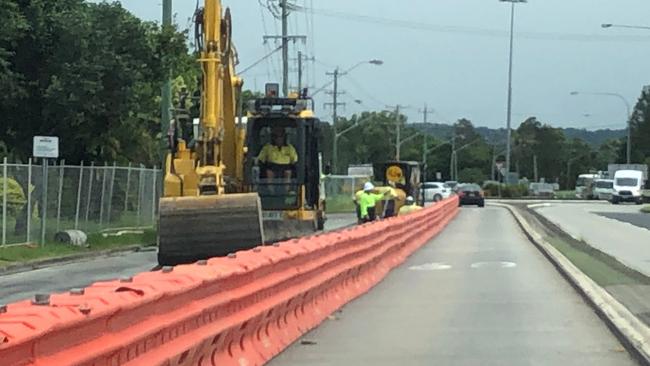 Roadworks along River Street, Ballina. Photo: Alison Paterson ,