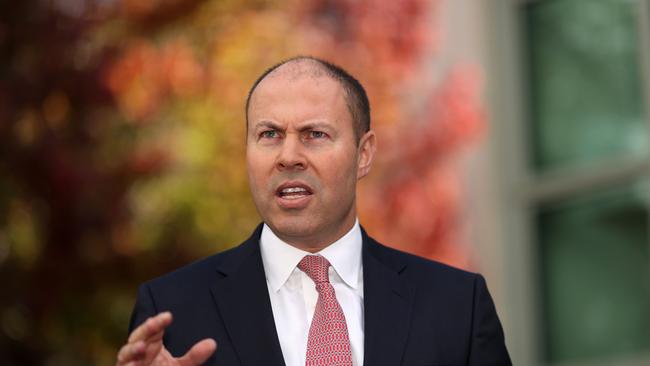 Treasurer Josh Frydenberg could be in the position to forecast a balanced budget by the middle of the decade on May 11. Picture: Gary Ramage