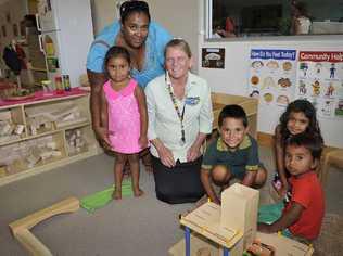 SENSE OF IDENTITY: Lenkunyar Roberts-Hickling, Nimili Roberts, Tanya Stuart, Director of the Ballina Aboriginal Child and Family Centre in West Ballina, Laurence Anderson Jr, Kiesha Skimmings and Mue-Ri Roberts. Picture: Mireille Merlet-Shaw