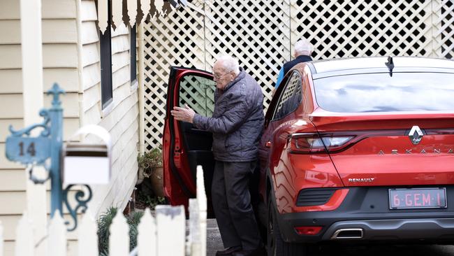 Mr Hodge, 92, had has arm fractured during the incident, which resulted in police laying assault charges against two serving cops. Jane Dempster/Daily Telegraph.