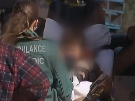 The boy suffered a fractured foot and was taken to hospital. Picture: 7 NEWS