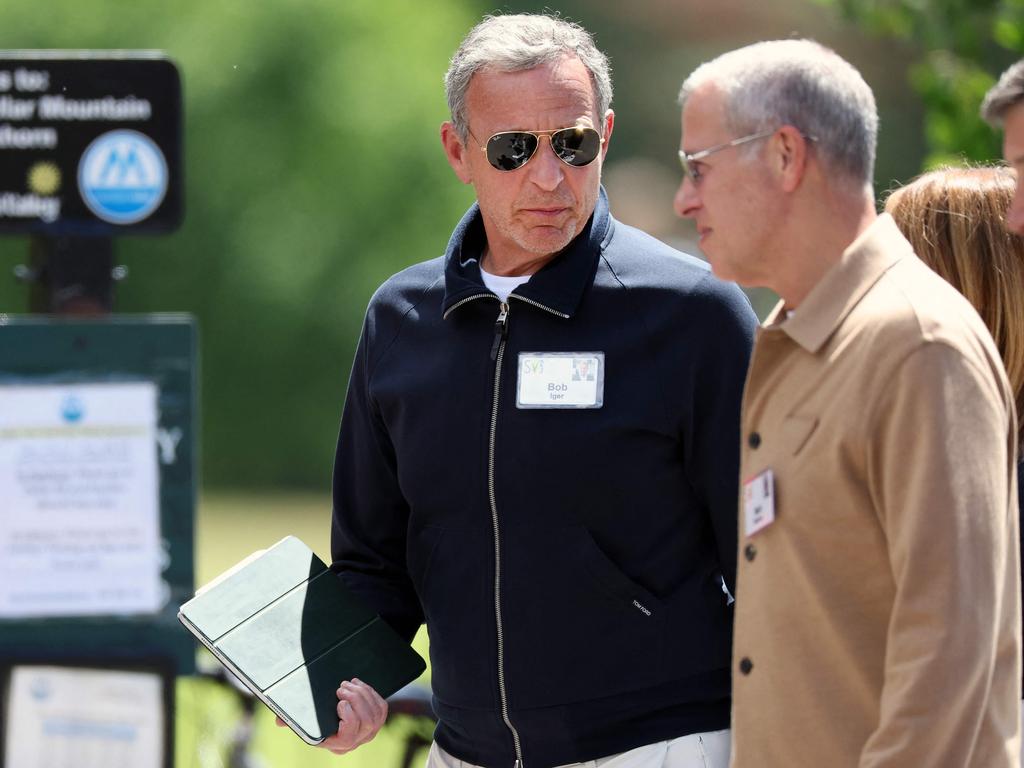 Bob Iger, CEO of Disney, at the Allen &amp; Company Sun Valley Conference. Picture: AFP