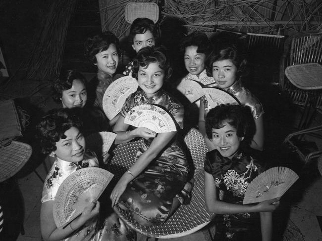 Entrants in the Miss Chinatown competition in 1960. Picture: HWT Library.