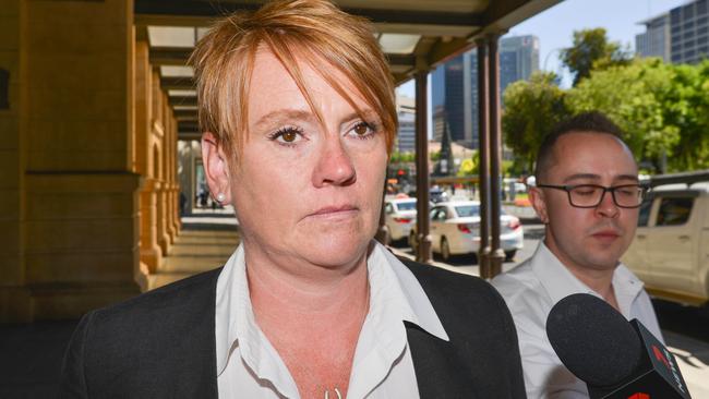 Police prosecutor Abigail Foulkes, who is also Harrap’s partner, was handed a 12-month bond for her role in the scheme. Picture: NCA NewsWire/Brenton Edwards