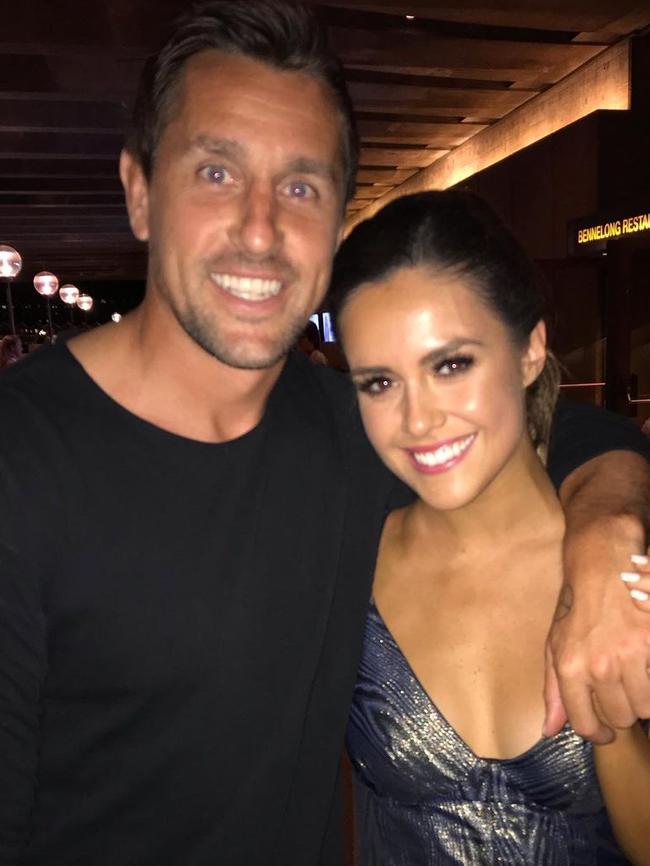 Mitchell Pearce and his fiance Kristin Scott. Picture: Instagram