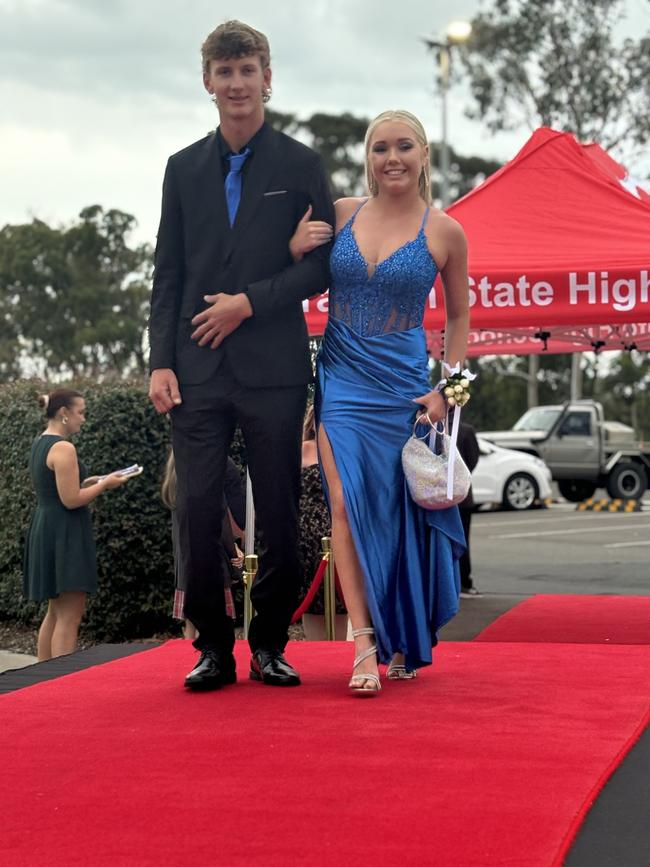 Students from Urangan State High School arrive at their formal.