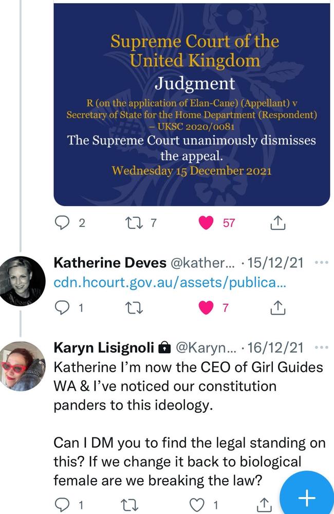 The tweet that got Karyn Lisignoli sacked.