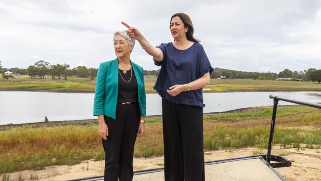 IN THE PIPELINE?: Southern Downs Mayor Tracy Dobie (left) and Premier Annastacia Palaszczuk discuss progress on water security for the region.