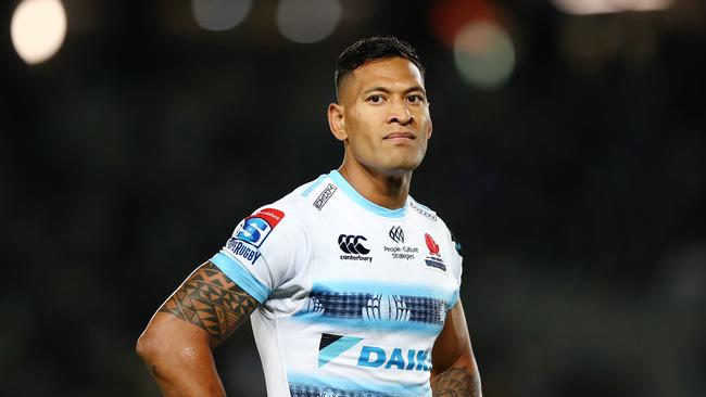 Israel Folau of the Waratahs during the round 8 Super Rugby match between the Blues and Waratahs last weekend. Picture: Getty