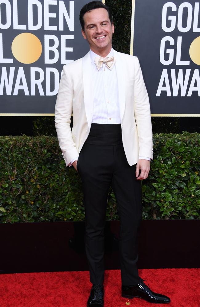 Irish actor Andrew Scott arrives for the 77th annual Golden Globe Awards on January 5, 2020, at The Beverly Hilton hotel in Beverly Hills, California. (Photo by VALERIE MACON / AFP)