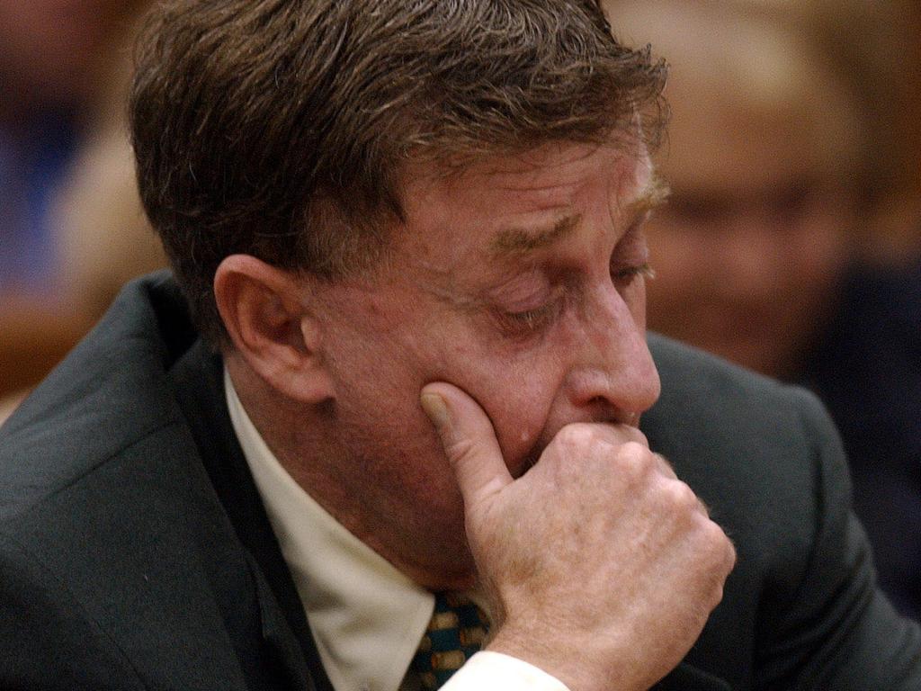 Murder suspect, author Michael Peterson in court in scene from documentary TV program "The Staircase" Jan 2005. /TV/programs/Titles/Staircase