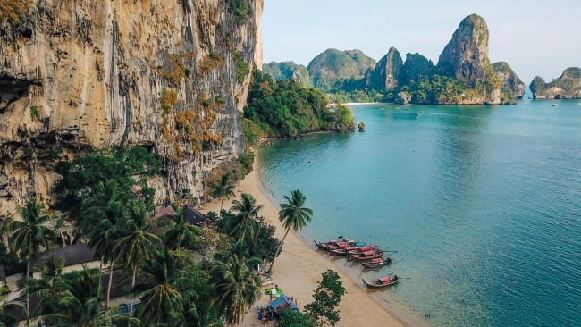 Mountain Penguin – Exploring caves in Railay Beach, Krabi, Thailand