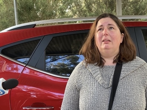 Erin Patterson, the homeowner of where the fatal lunch took place, arrived at her Leongatha property on Monday afternoon. Three people have died from eating mushrooms Picture: Brooke , Grebert-Craig.