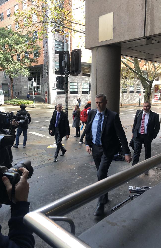 AFP officers entering the Ultimo offices of ABC. Picture: Elise Worthington