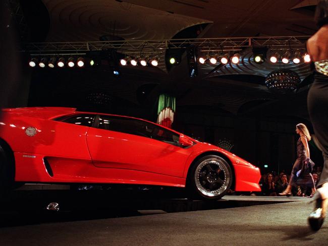 Impressive sound for any sedan ... The Lamborghini Diablo SV coupe at Melbourne's Crown Casino.