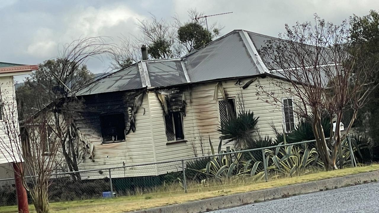 Police and fire investigators will again attend a home in Wantley St, Warwick to determine the cause of a blaze which began inside the property on Monday night. Photo: Michael Hudson