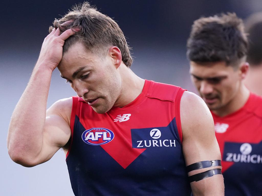 Jack Viney has been hampered by foot issues all summer. Picture: AAP Image/Michael Dodge