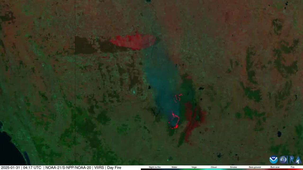 Satellite Imagery Shows Several Bushfires Burning Across Victoria