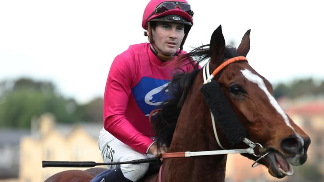 Tyler Schiller became the third jockey this season to surpass $20m in prizemoney with his win on Enotis at Randwick. Picture: Getty Images