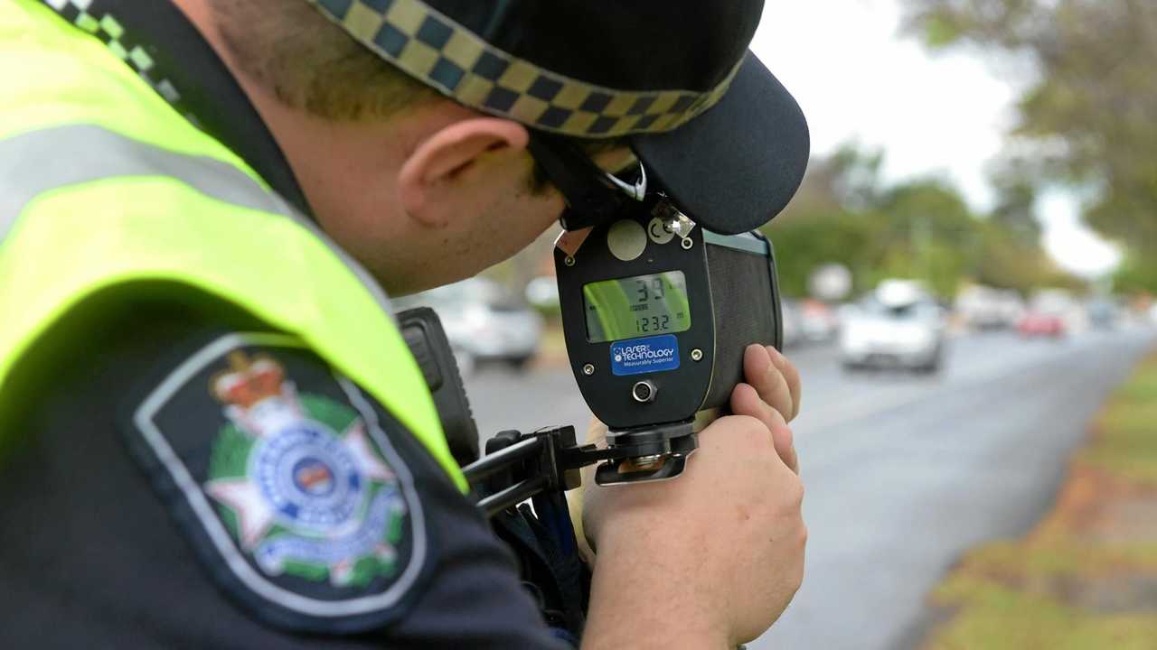 FOR OUR PROTECTION: Constable Matthew Bedding participating in speed management LiDAR training. Picture: Mike Knott BUN240816LIDAR1