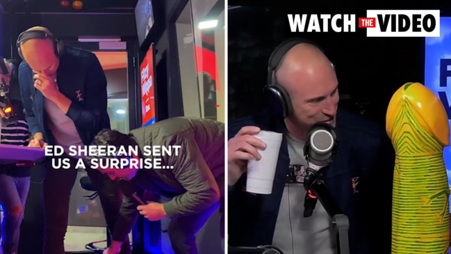 Ed Sheeran sends Fitzy and Wippa X-rated gift