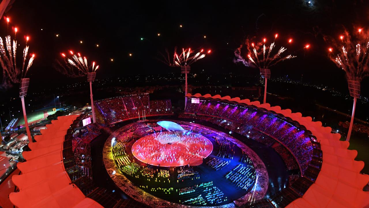 A general view during the Opening Ceremony of the XXI Commonwealth Games at Carrara Stadium on the Gold Coast.