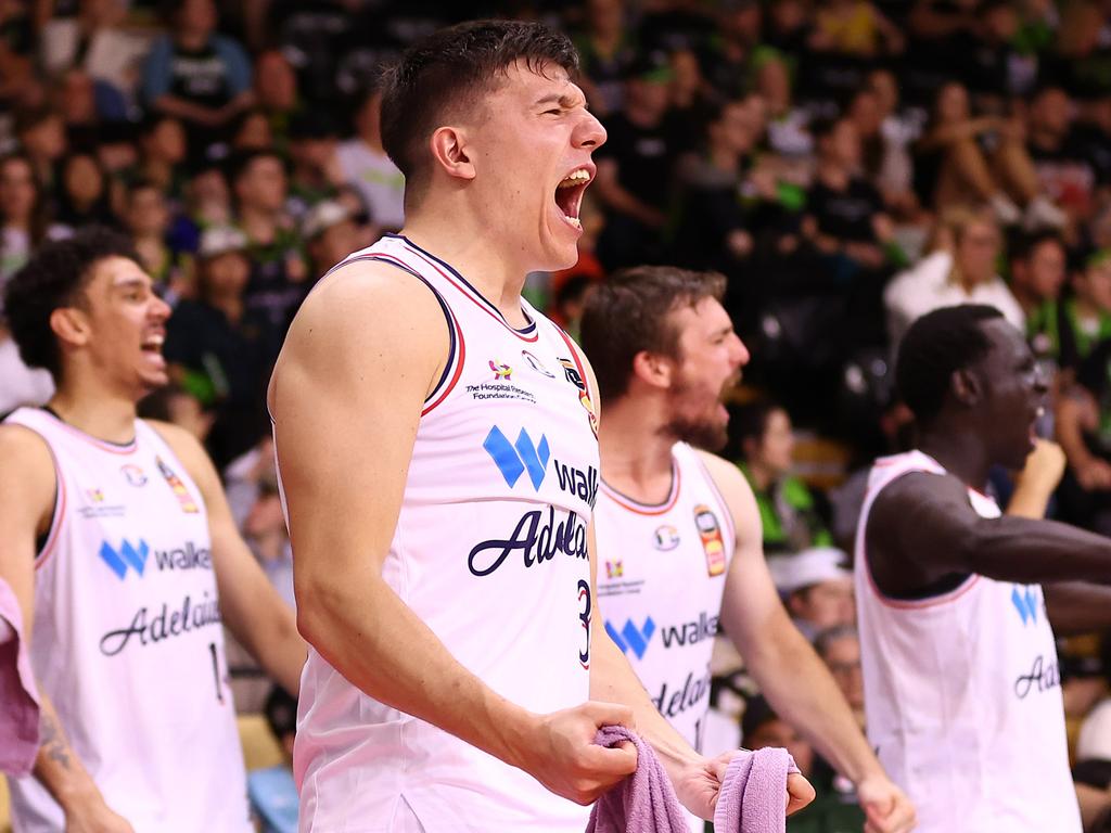 Dejan Vasiljevic reacts during the round 16 NBL match between South East Melbourne Phoenix and Adelaide 36ers at State Basketball Centre. Photo: Graham Denholm/Getty Images.