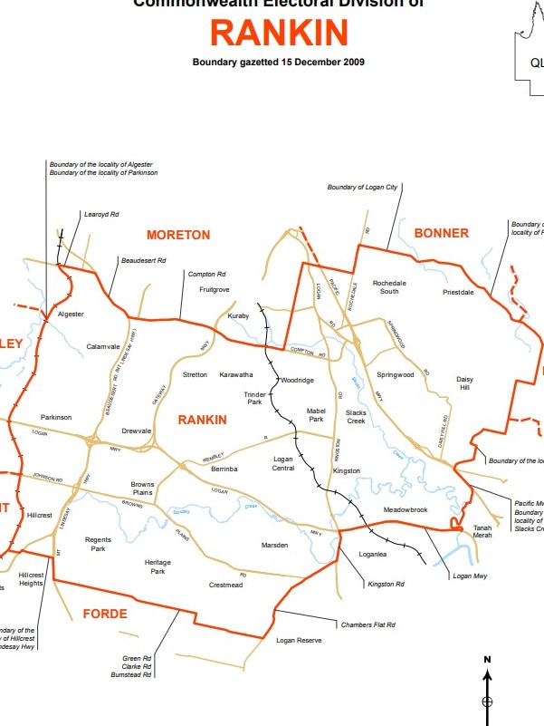 The electorate of Rankin, held by ALP’s Jim Chalmers. 