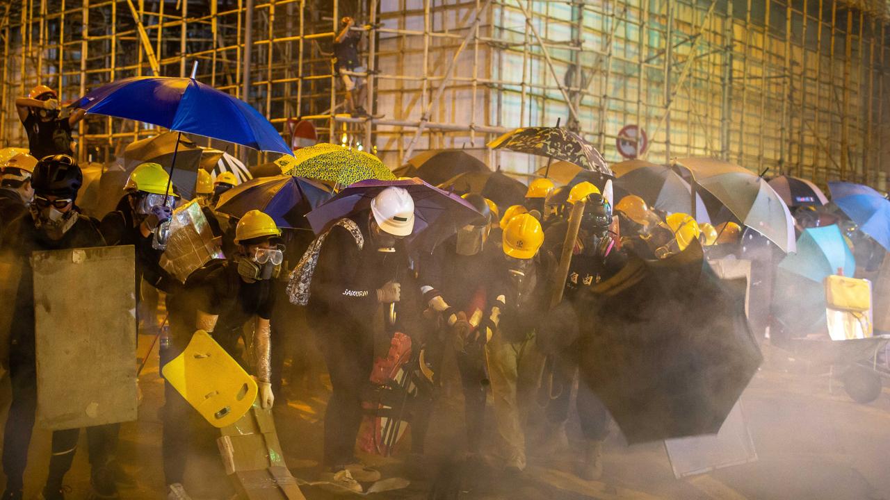 It was another weekend of chaos in Hong Kong. Picture: Billy H.C. Kwok/Getty Images