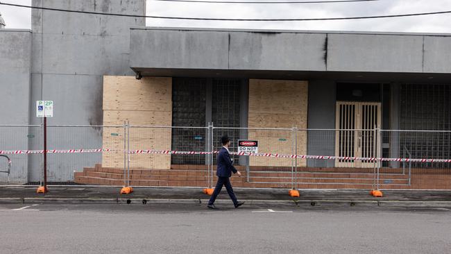 A view of the Adass Israel synagogue that was attacked on Friday. Picture: NewsWire / Diego Fedele