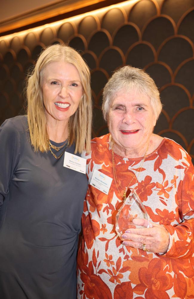 Marion Charlton and Maureen Stevenson at the Gold Coast Australian of the Year Awards 2024 at Skypoint Q1 for Gold Coast at Large. Picture, Portia Large.